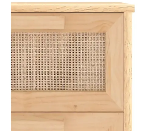 Šoninė Spintelė, Ruda, 40X30X90cm Pušies Masyvas Ir Ratanas