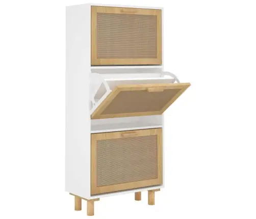 Apavu Skapītis, Balts, 52X25X115 Cm, Inženierijas Koks Vidaxl