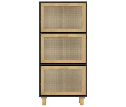 Apavu Skapītis, Melns, 52X25X115 Cm, Inženierijas Koks Vidaxl