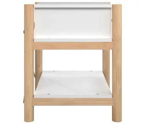 Naktsgaldiņi, 2 Gab., Balti, 42X38X45 Cm, Inženierijas Koks Vidaxl