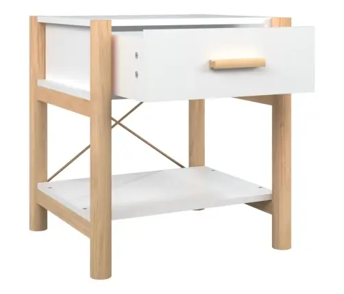 Naktsgaldiņi, 2 Gab., Balti, 42X38X45 Cm, Inženierijas Koks Vidaxl