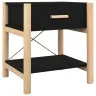 Naktiniai Staliukai, 2Vnt., Juodi, 42X38X45cm Apdirbta Mediena Naktiniai Staliukai, 2Vnt., Juodi, 42X38X45cm Apdirbta Mediena
