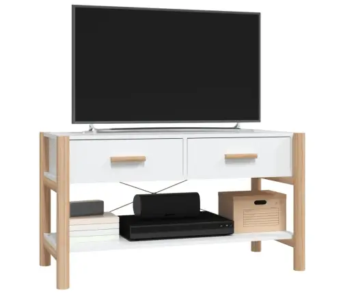 Tv Skapītis, Balts, 82X38X45 Cm, Inženierijas Koks Vidaxl