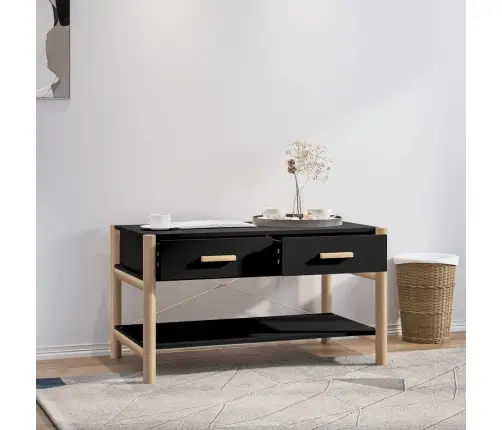 Kavos Staliukas, Juodos Spalvos, 82X48X45cm Apdirbta Mediena