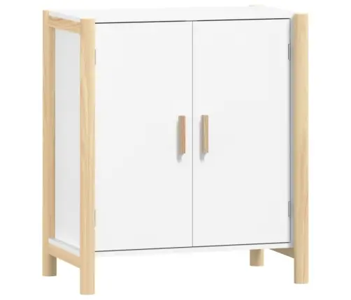 Kumode, Balta, 62X38X70 Cm, Inženierijas Koks Vidaxl