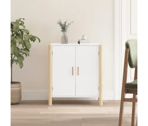 Kumode, Balta, 62X38X70 Cm, Inženierijas Koks Vidaxl