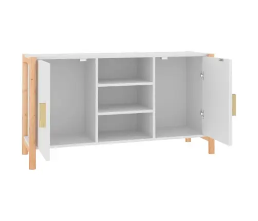 Kumode, Balta, 107X38X60 Cm, Inženierijas Koks Vidaxl