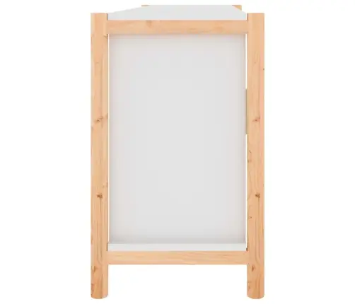 Kumode, Balta, 107X38X60 Cm, Inženierijas Koks Vidaxl