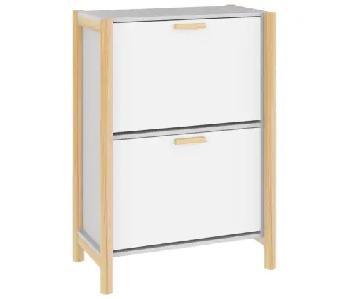 Apavu Plaukts, Balts, 57,5X33X80 Cm, Inženierijas Koks Vidaxl