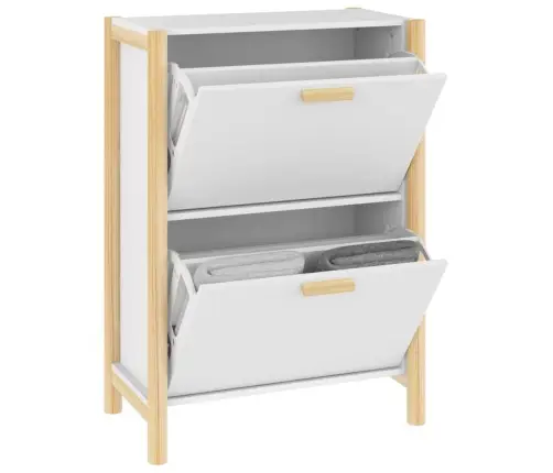 Apavu Plaukts, Balts, 57,5X33X80 Cm, Inženierijas Koks Vidaxl