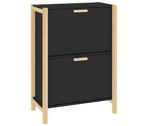 Spintelė Batams, Juodos Spalvos, 57,5X33X80cm Apdirbta Mediena