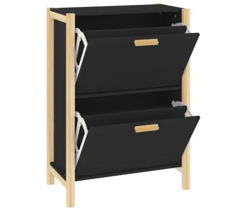 Spintelė Batams, Juodos Spalvos, 57,5X33X80cm Apdirbta Mediena