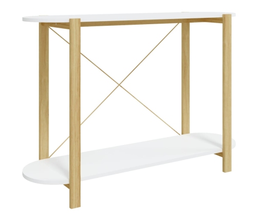 Konsoles Galds, Balts, 110X38X75 Cm, Inženierijas Koks Vidaxl