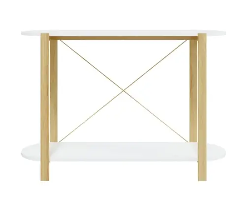 Konsoles Galds, Balts, 110X38X75 Cm, Inženierijas Koks Vidaxl