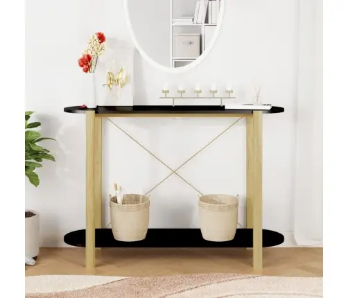 Konsoles Galdiņš, Melns, 110X38X75 Cm, Inženierijas Koks Vidaxl Konsoles Galdiņš, Melns, 110X38X75 Cm, Inženierijas Koks Vidaxl