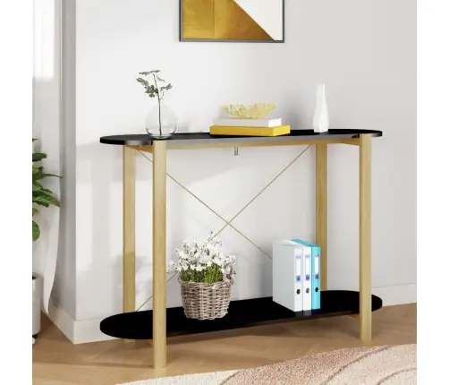 Konsoles Galdiņš, Melns, 110X38X75 Cm, Inženierijas Koks Vidaxl Konsoles Galdiņš, Melns, 110X38X75 Cm, Inženierijas Koks Vidaxl