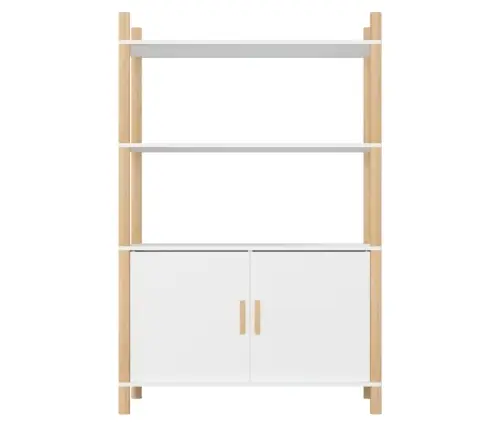 Augstais Skapītis, Balts, 80X40X121 Cm, Inženierijas Koks Vidaxl