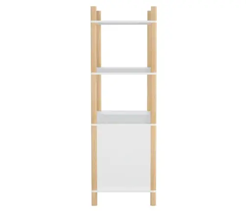 Augstais Skapītis, Balts, 80X40X121 Cm, Inženierijas Koks Vidaxl
