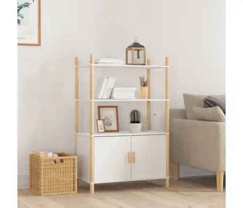 Augstais Skapītis, Balts, 80X40X121 Cm, Inženierijas Koks Vidaxl