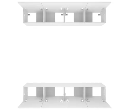 Tv Skapīši, 4 Gab., Balti, 80X30X30 Cm, Inženierijas Koks Vidaxl
