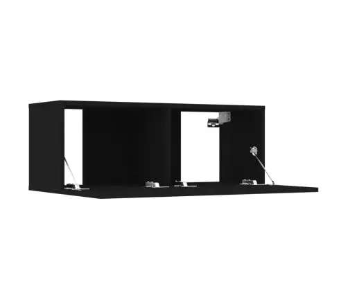 Tv Skapīši, 4 Gab., 80X30X30 Cm, Inženierijas Koks, Melni Vidaxl