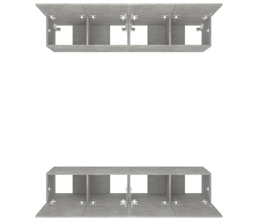 Tv Spintelės, 4Vnt., Betono Pilkos, 80X30X30cm Mediena