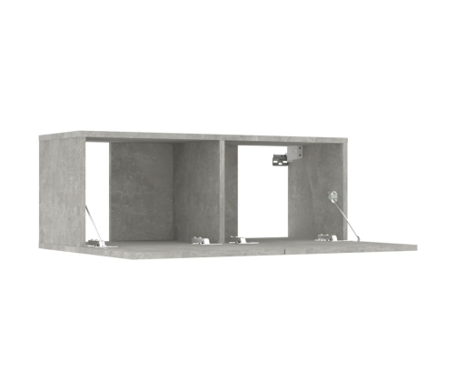 Tv Spintelės, 4Vnt., Betono Pilkos, 80X30X30cm Mediena