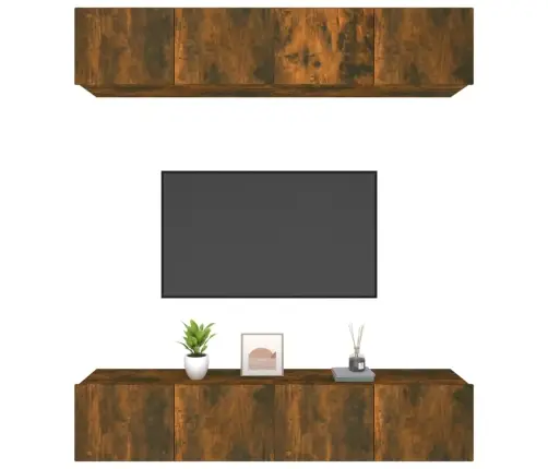 Tv Spintelės, 4Vnt., Dūminio Ąžuolo, 80X30X30cm Mediena