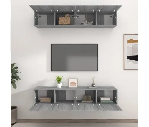 Telerikapid 4 Tk, Hall Sonoma, 80X30X30 cm Tehispuit