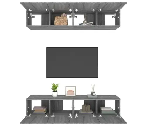 Telerikapid 4 Tk, Hall Sonoma, 80X30X30 cm Tehispuit