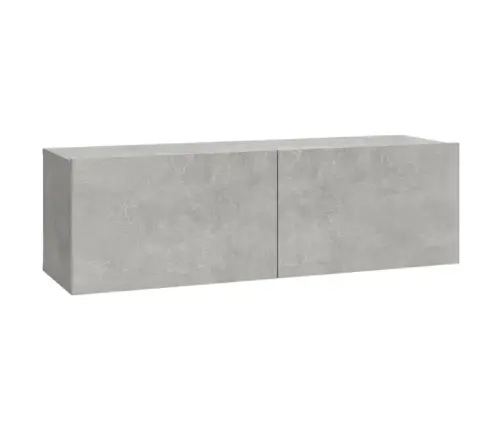 Sieninės Tv Spintelės, 4Vnt., Betono Pilkos, 100X30X30Cm