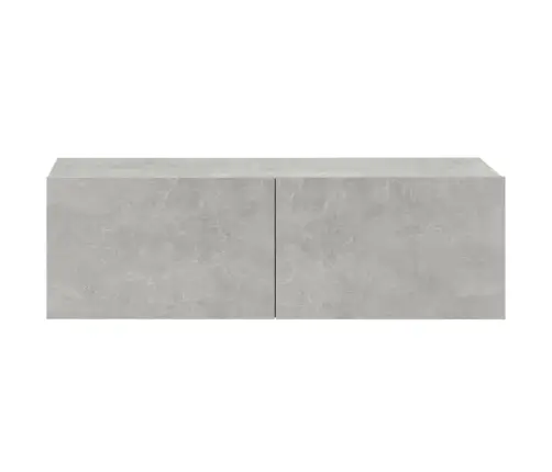 Sieninės Tv Spintelės, 4Vnt., Betono Pilkos, 100X30X30Cm