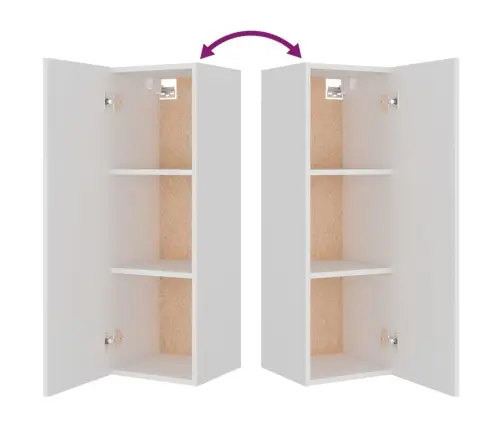 4-Osaline Telerikappide Komplekt, Valge, Tehispuit