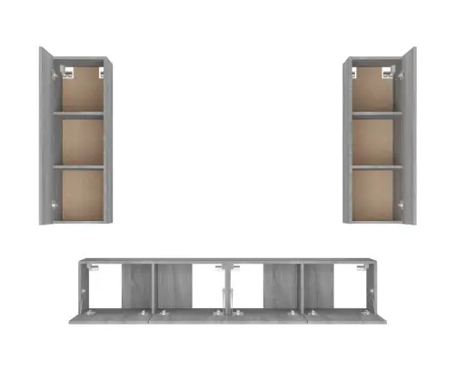 4-Osaline Telerikappide Komplekt, Hall Sonoma, Tehispuit