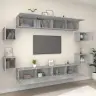 8-Daļīgs Tv Skapīšu Komplekts, Pelēka Ozola, Inženierijas Koks Vidaxl