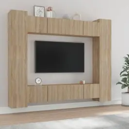 8-Daļīgs Tv Skapīšu Komplekts, Ozola Krāsa, Inženierijas Koks Vidaxl