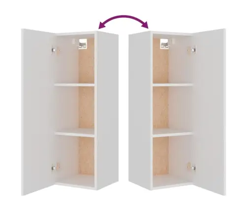 5-Osaline Telerikappide Komplekt, Valge, Tehispuit