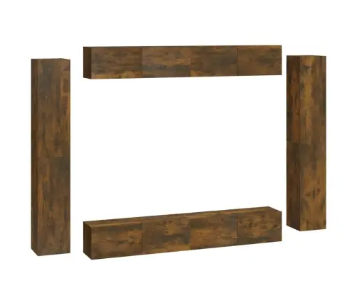 8-Daļīgs Tv Skapīšu Komplekts, Ozola Krāsa, Inženierijas Koks Vidaxl