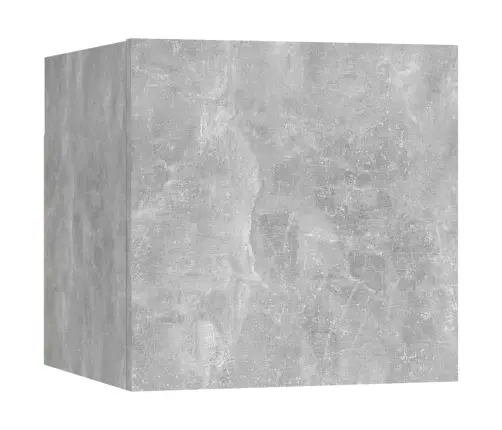 Tv Spintelių Komplektas, 6 Dalių, Betono Pilkas, Mediena