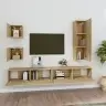 5-Daļīgs Tv Skapīšu Komplekts, Ozola Krāsa, Inženierijas Koks Vidaxl