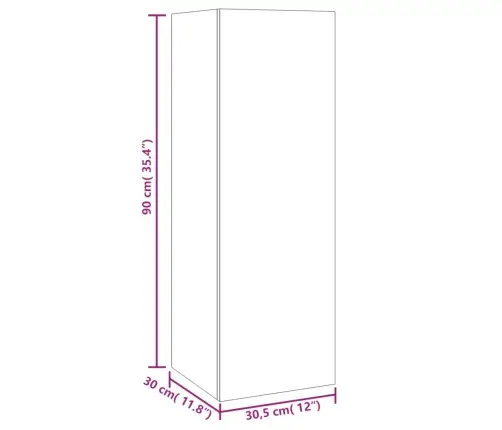 Televizoriaus Spintelių Komplektas, 6 Dalių, Baltas, Mediena