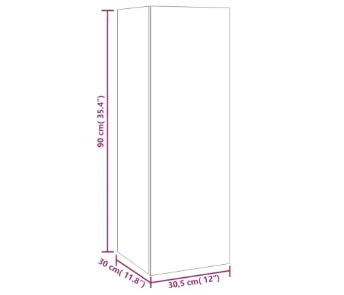 6-Osaline Telerikappide Komplekt, Suitsutatud Tamm, Tehispuit