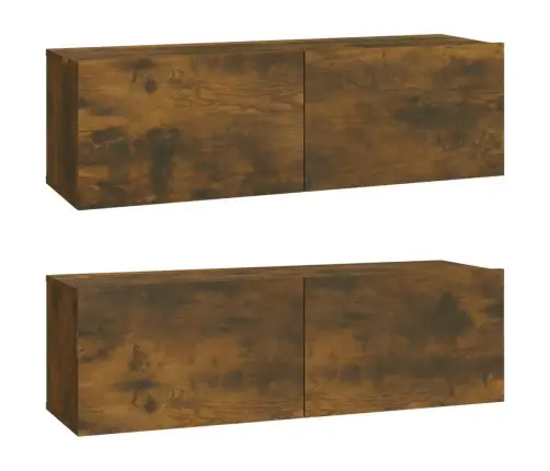 6-Osaline Telerikappide Komplekt, Suitsutatud Tamm, Tehispuit