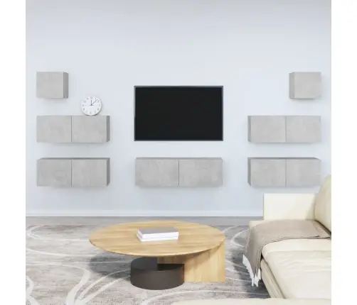 7-Daļīgs Tv Skapīšu Komplekts, Betona Pelēks, Inženierijas Koks Vidaxl 7-Daļīgs Tv Skapīšu Komplekts, Betona Pelēks, Inženierijas Koks Vidaxl