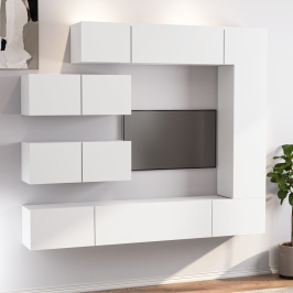 7-Osaline Telerikappide Komplekt, Valge, Tehispuit