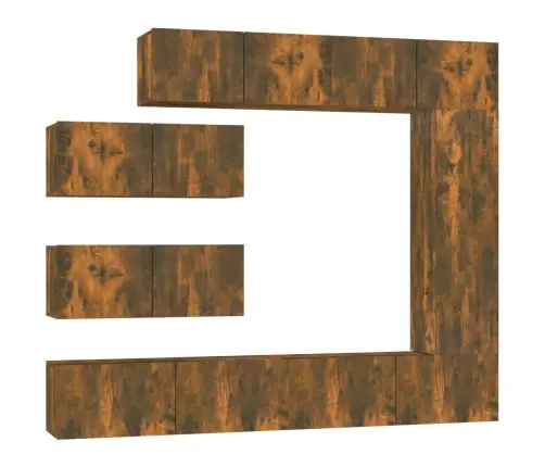 7-Daļīgs Tv Skapīšu Komplekts, Ozola Krāsa, Inženierijas Koks Vidaxl