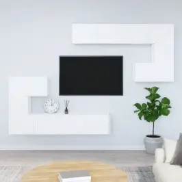 Sienas Tv Skapītis, Balts, Inženierijas Koks Vidaxl