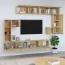 Sienas Tv Skapītis, Ozolkoka Krāsa, Inženierijas Koks Vidaxl