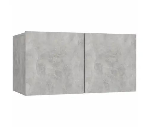 Tv Spintelių Komplektas, 6 Dalių, Betono Pilkas, Mediena