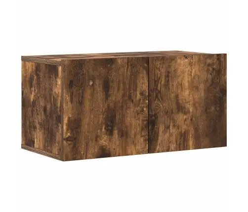 Tv Spintelių Komplektas, 4 Dalių, Dūminio Ąžuolo, Mediena